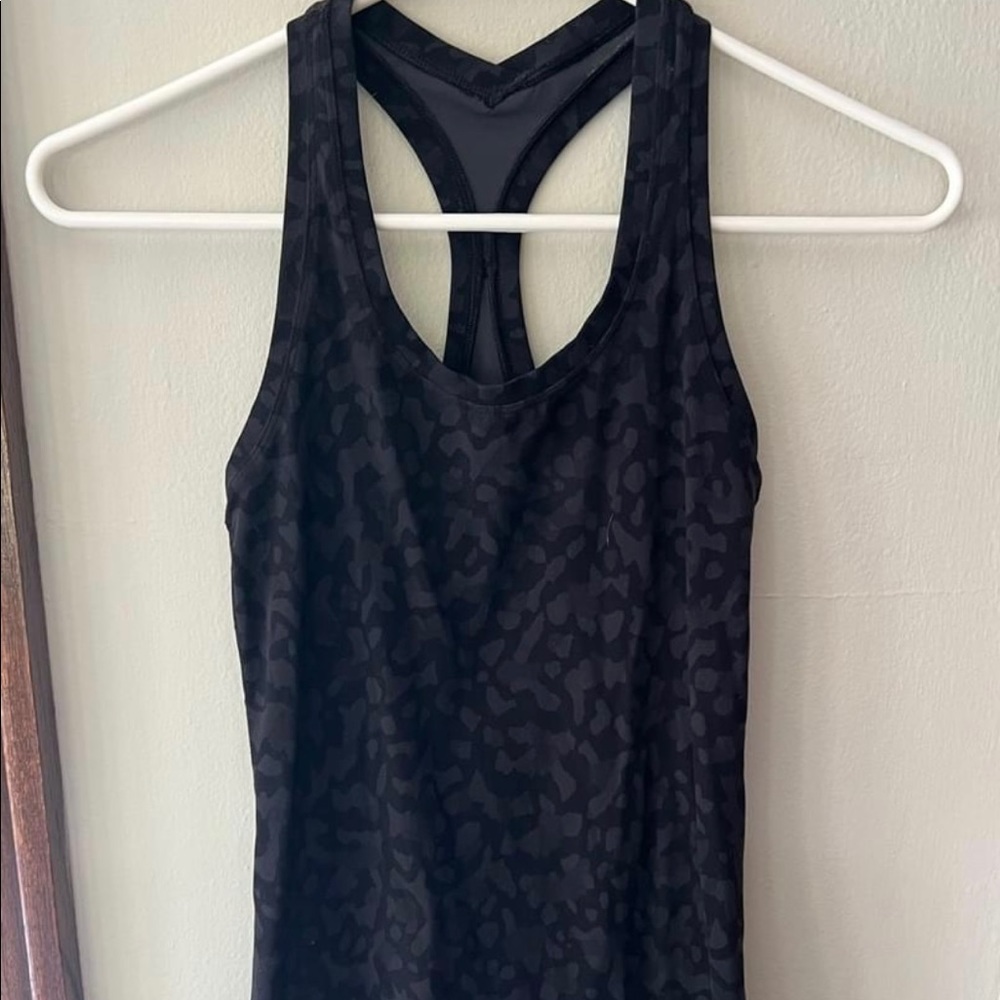 Lululemon Black Leopard Racerback Tank